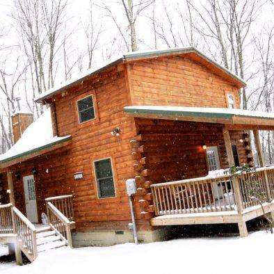 Surprise Cabin Outside in Winter Snow