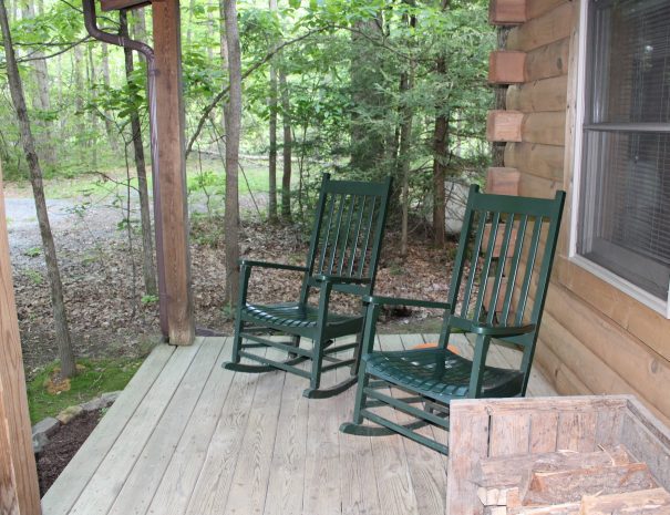Appalachian Cabin Rocking Chairs on Porch