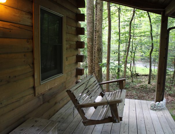 Appalachian Cabin Porch Swing