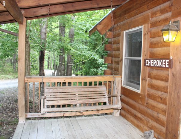 Cherokee Cabin Porch Swing