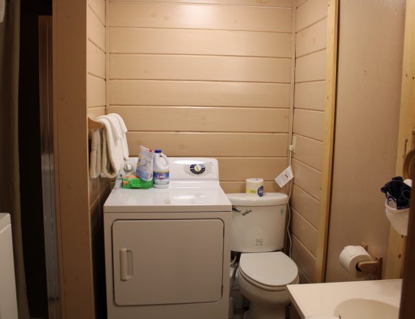 Cherokee Cabin Downstairs Bathroom Washing Machine