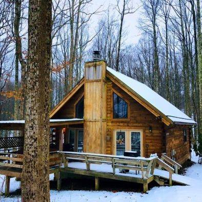 Valley View Cabin in the Snow