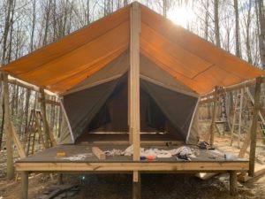 glamping tent coming soon