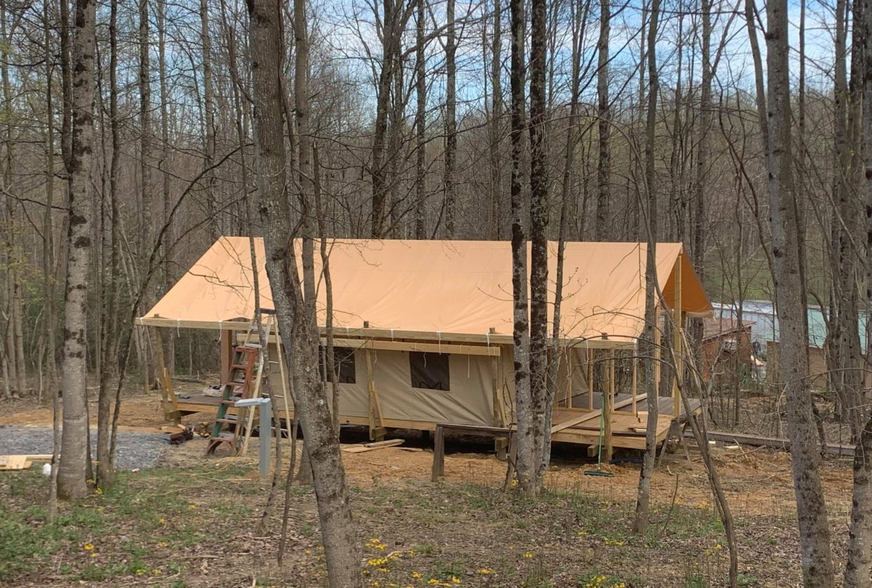glamping tent coming soon
