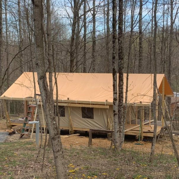glamping tent coming soon