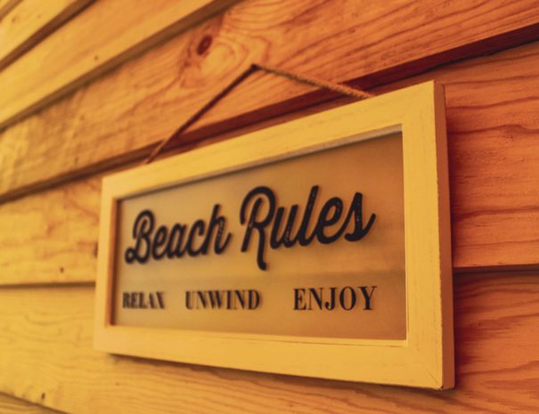 Beach Rules Decor Sign
